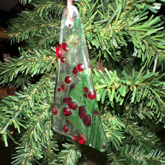 #1779 CRHISTMAS TREE ORNEMENT OR PACKAGER ADORNMENT CLEAR W/ COLOR ORNEMENTS  CO - Picture 8 of 11